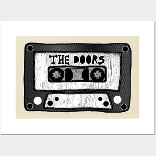 the doors cassette black and white Posters and Art